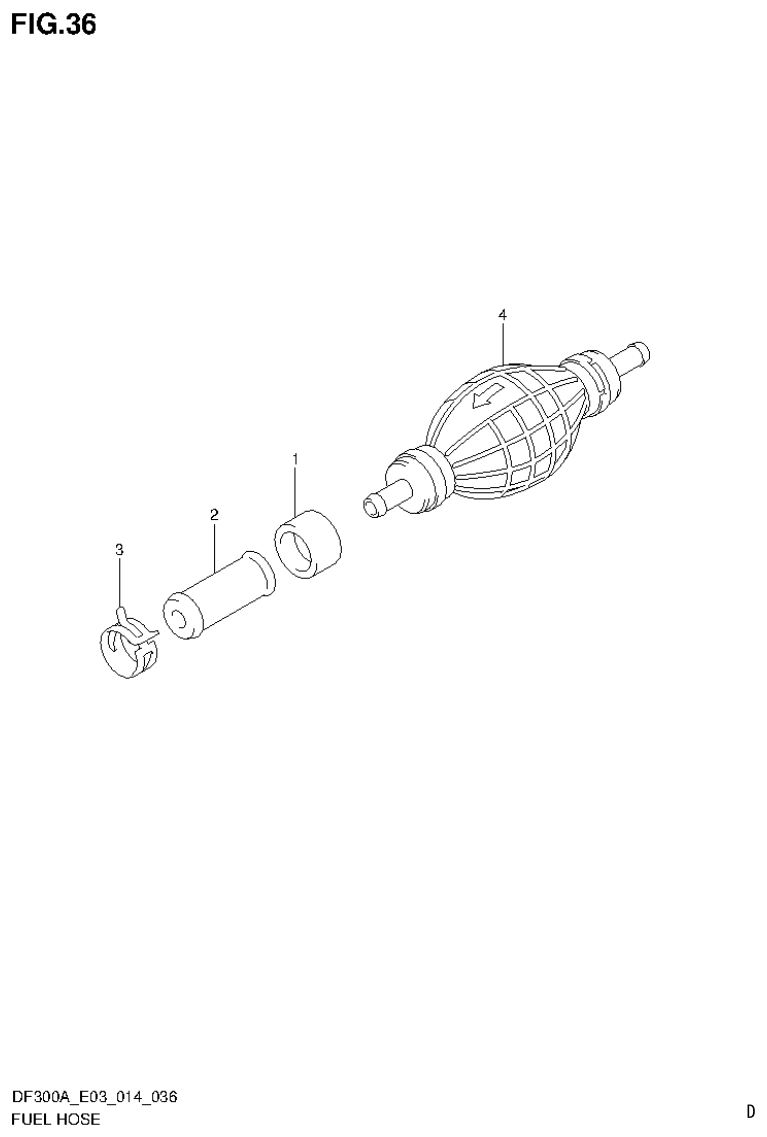Suzuki DF250AP FUEL HOSE parts diagram